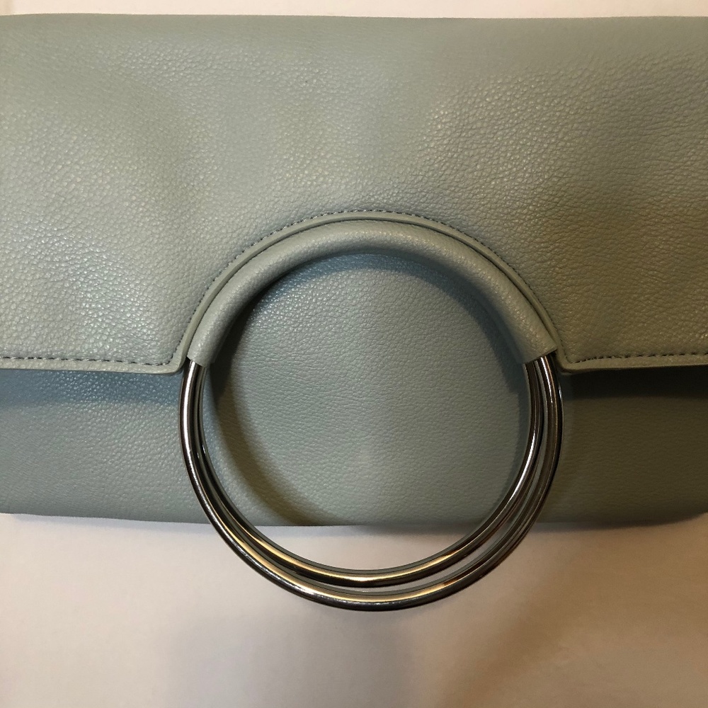 Enzo Angiolini Powder Blue Bangle Crossbody Handbag - Picture 4 of 10